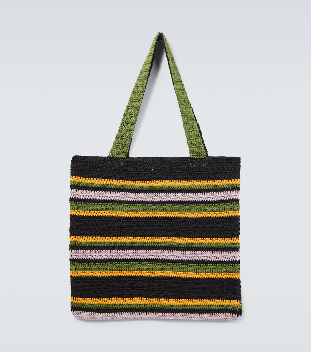 crocheted cotton tote bag