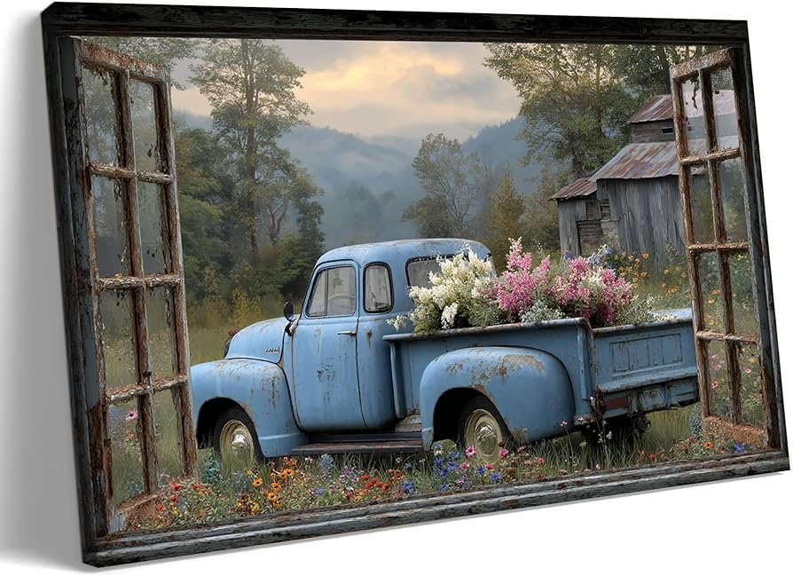 old window frame with photos or prints wall art living room