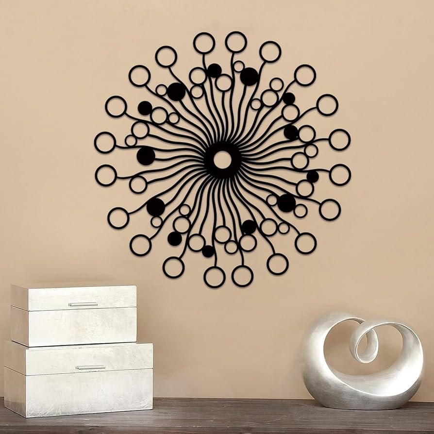 metal wire wall sculpture abstract shape