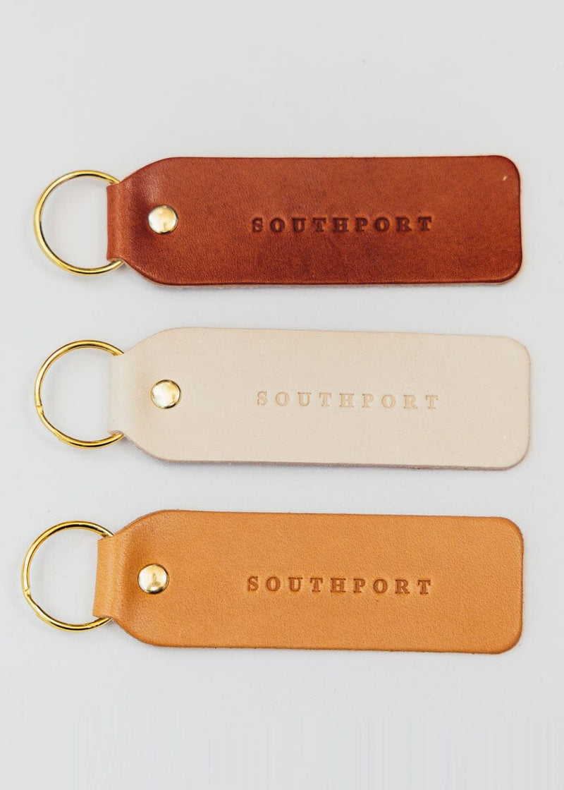 leather stamped keychain