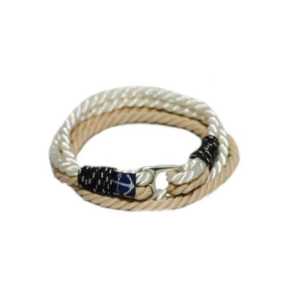 rope wrapped keychain with nautical style