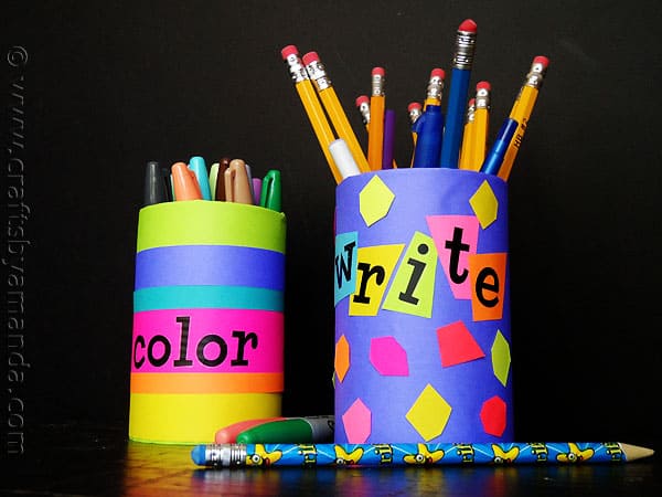 back to school pencil holder craft