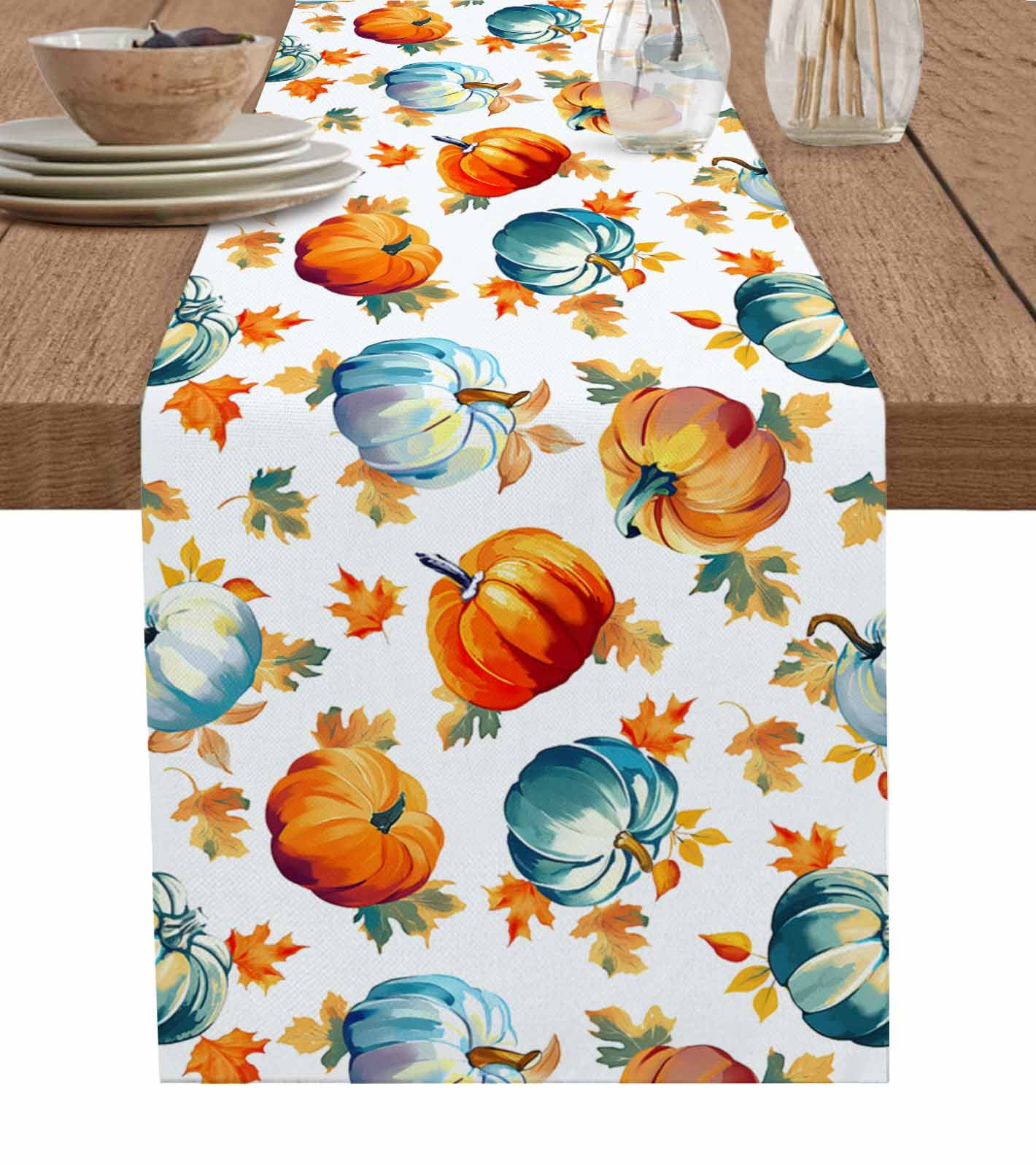 burlap table runner fall decor