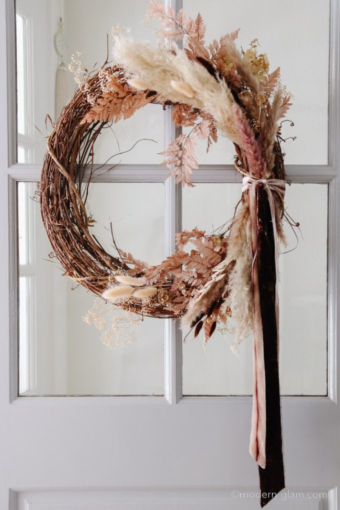 dried flower wreath fall decor