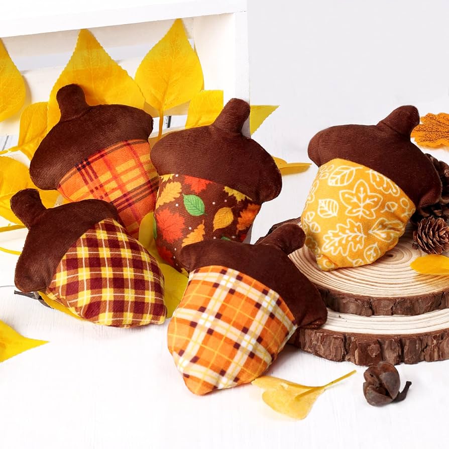 acorn filled bowl fall decor