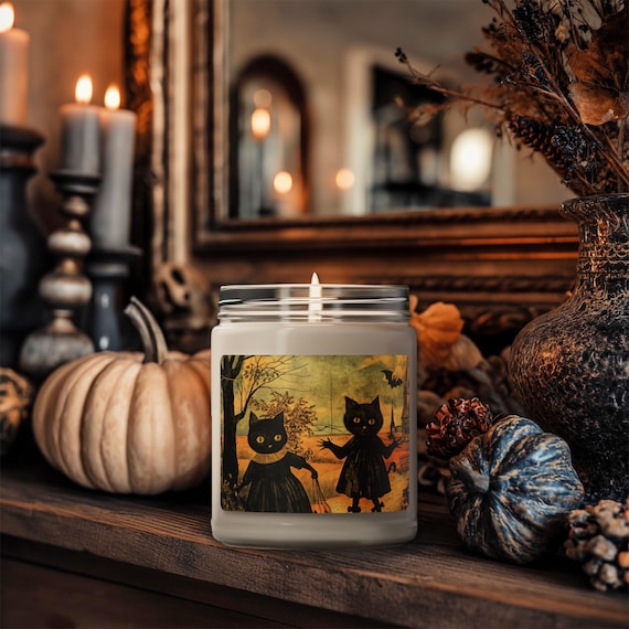 vintage label fall jar lantern