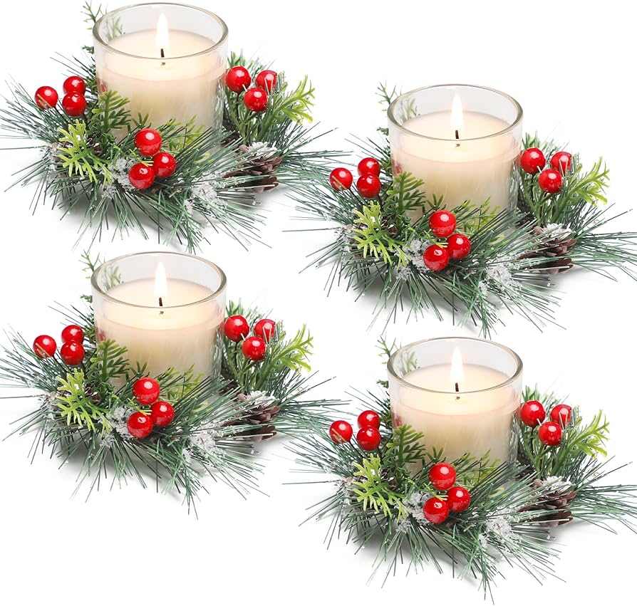pinecone candle holder ring