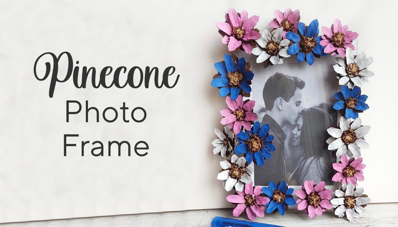 pinecone picture frame