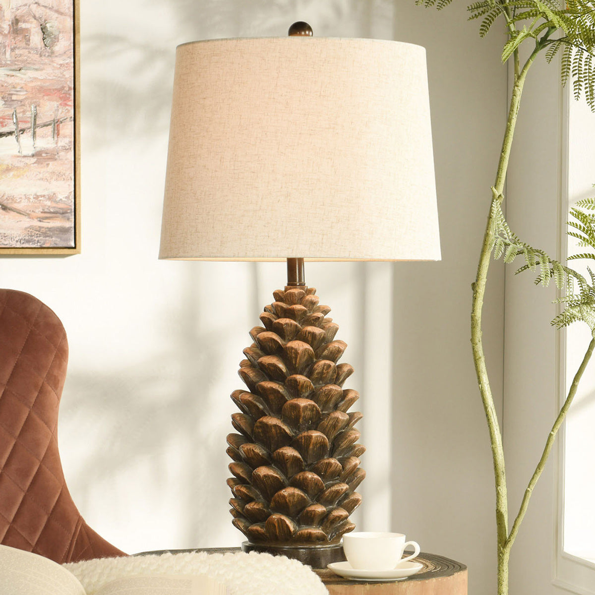 pinecone table sign