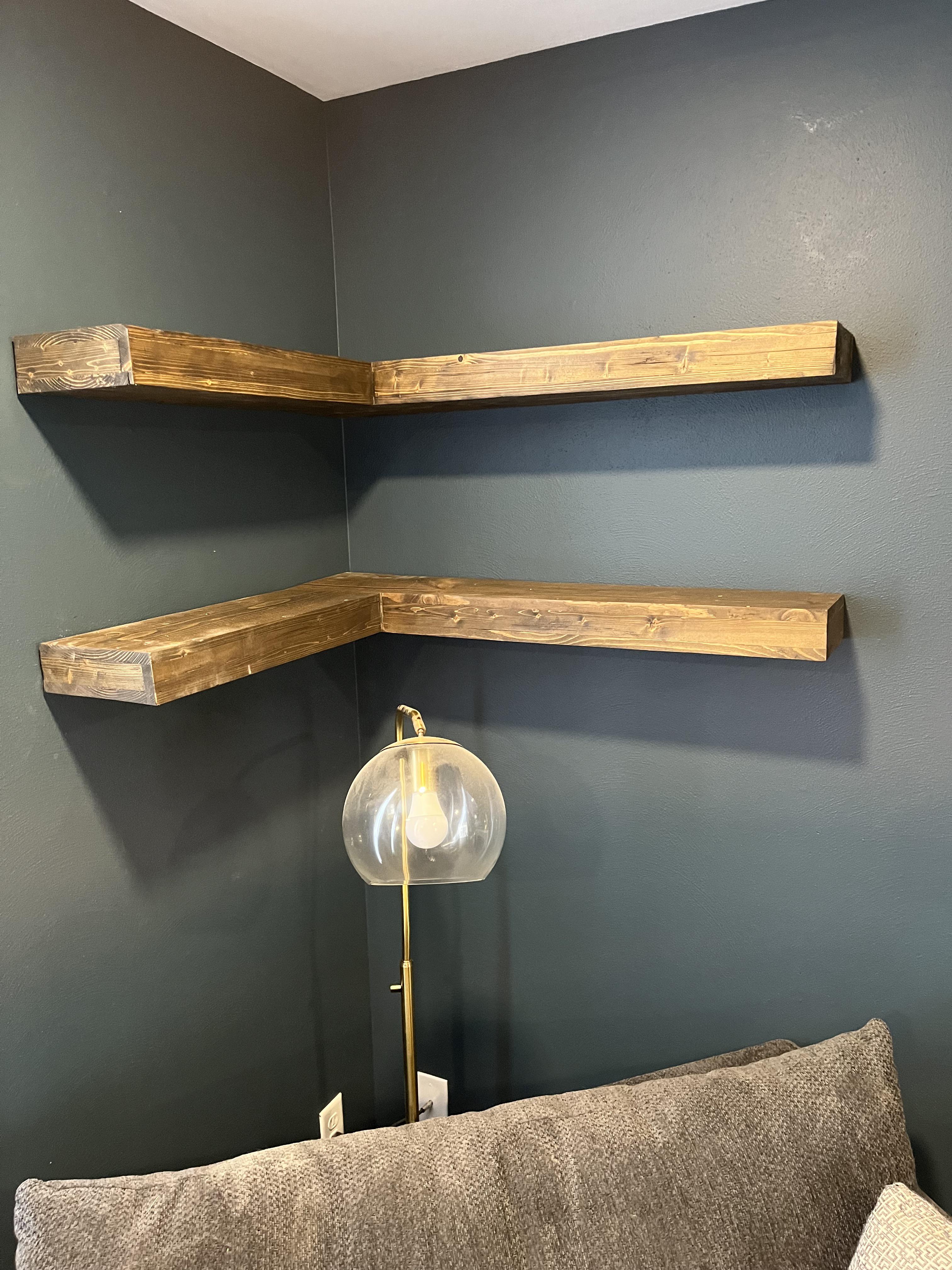 pallet wood wall shelves