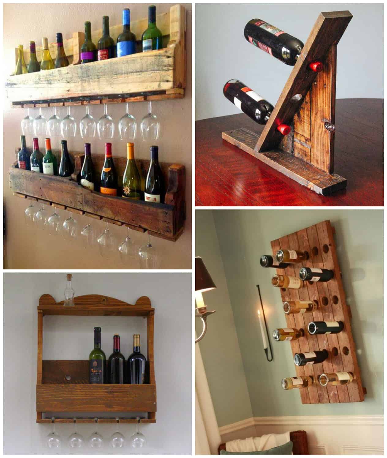 pallet wood wine rack