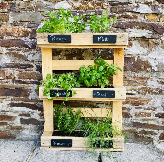 pallet wood herb garden