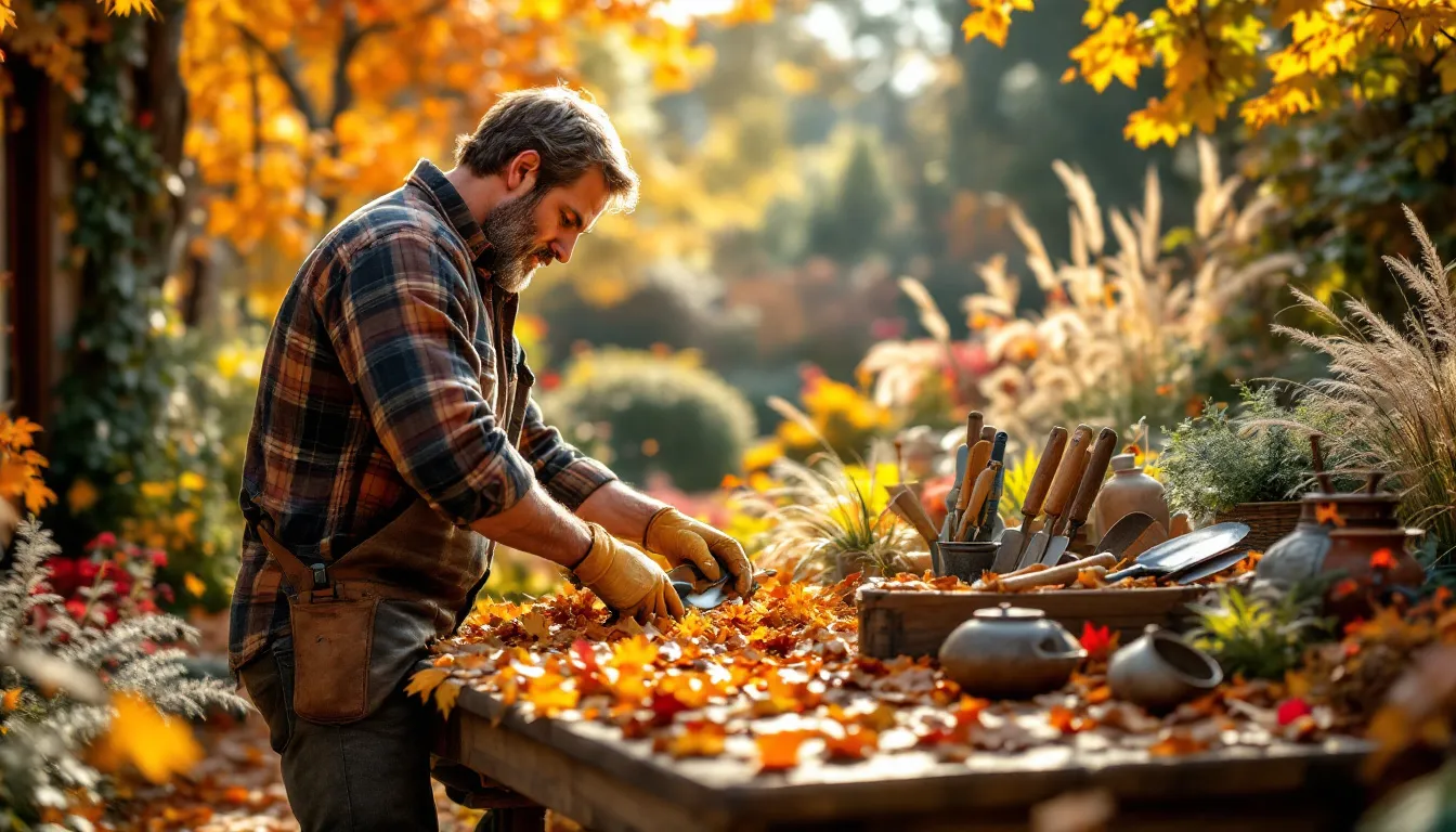 garlic bulbs planted in raised bed fall garden prep checklist