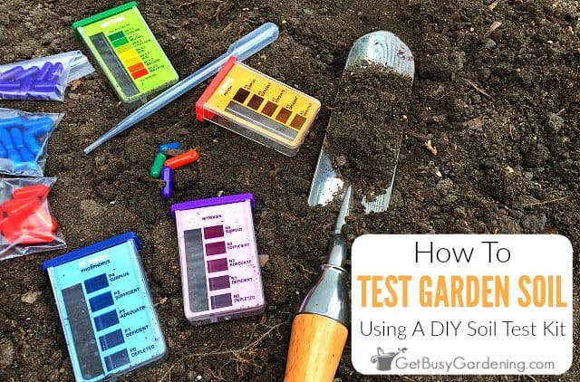 soil test kit with garden soil sample