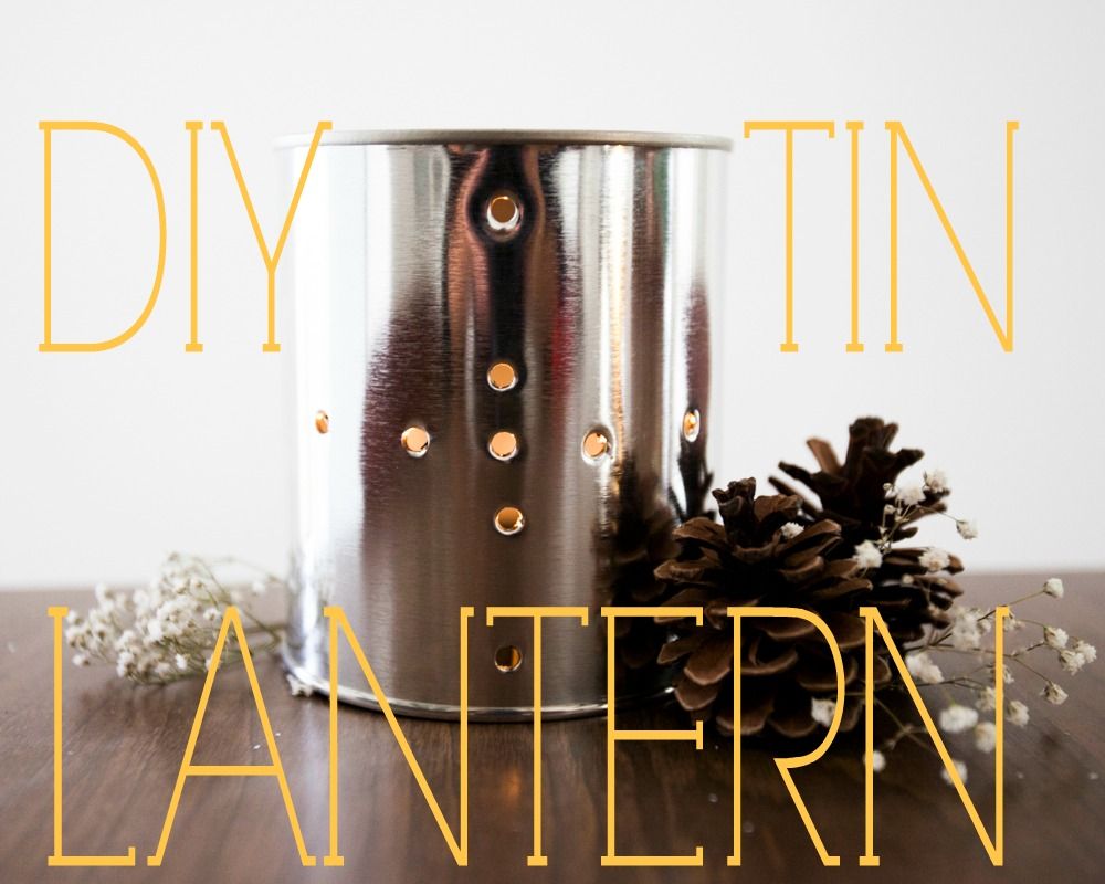 rustic tin can lantern