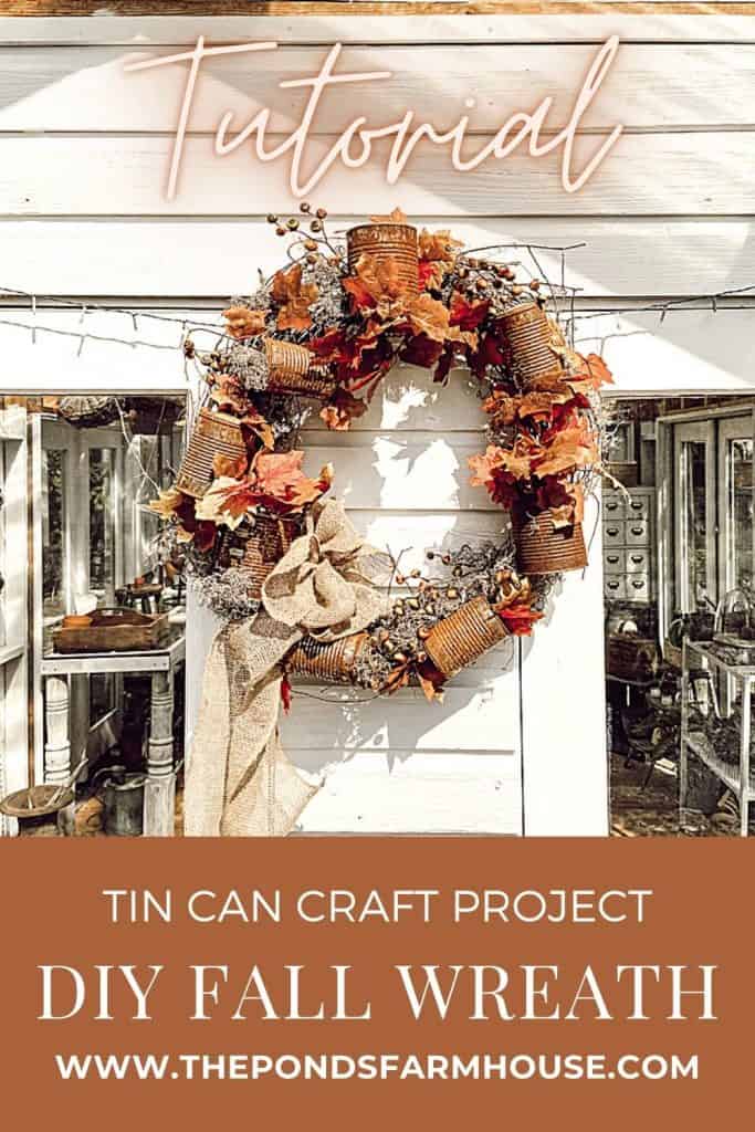 tin can fall wreath