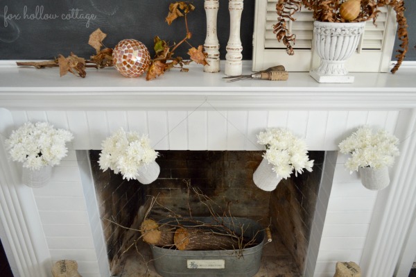 tin can mantel accent