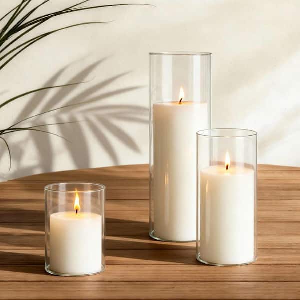 wine bottle with preserved leaves and pillar candle