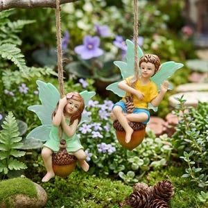 chestnut and acorn accents fairy garden