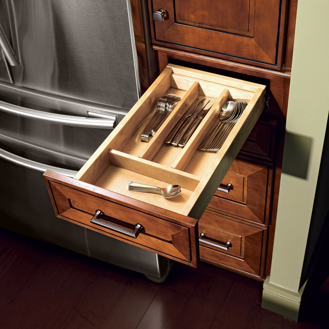 drawer divider inserts organizing utensils in small kitchen