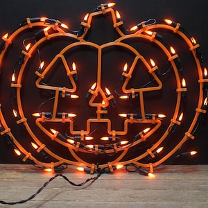 old window pumpkin silhouette decor