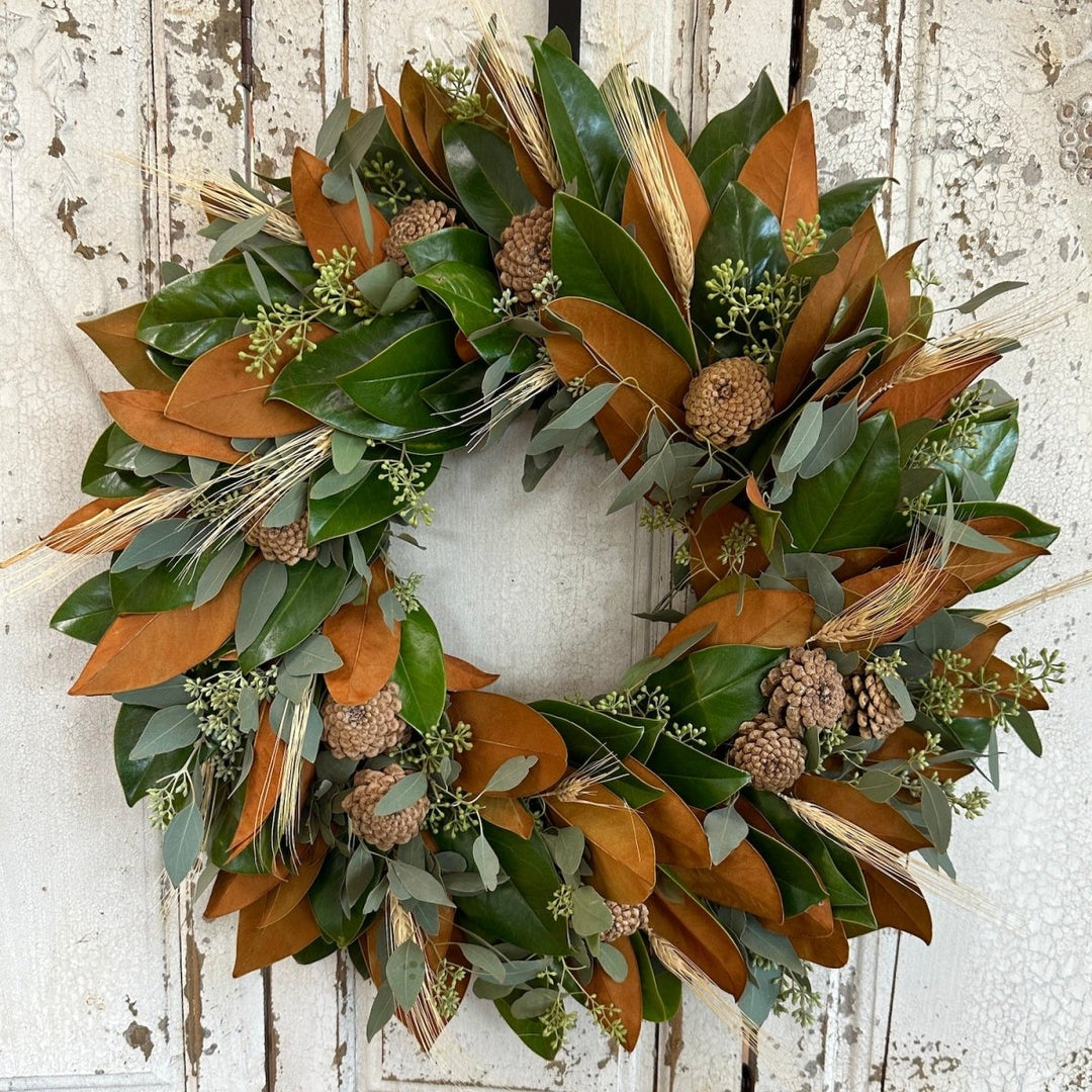 dried wheat fall garland