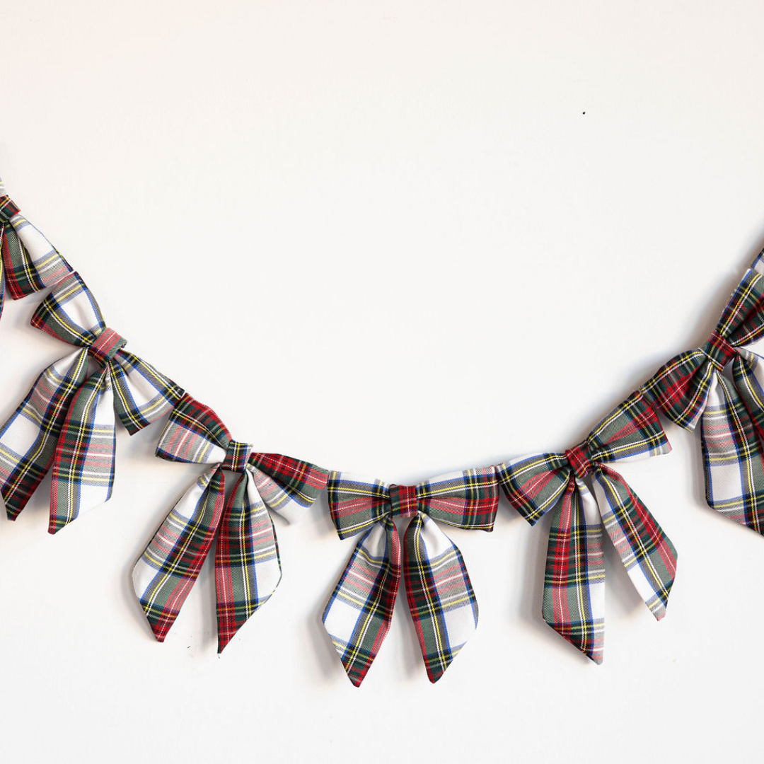 plaid fabric fall garland