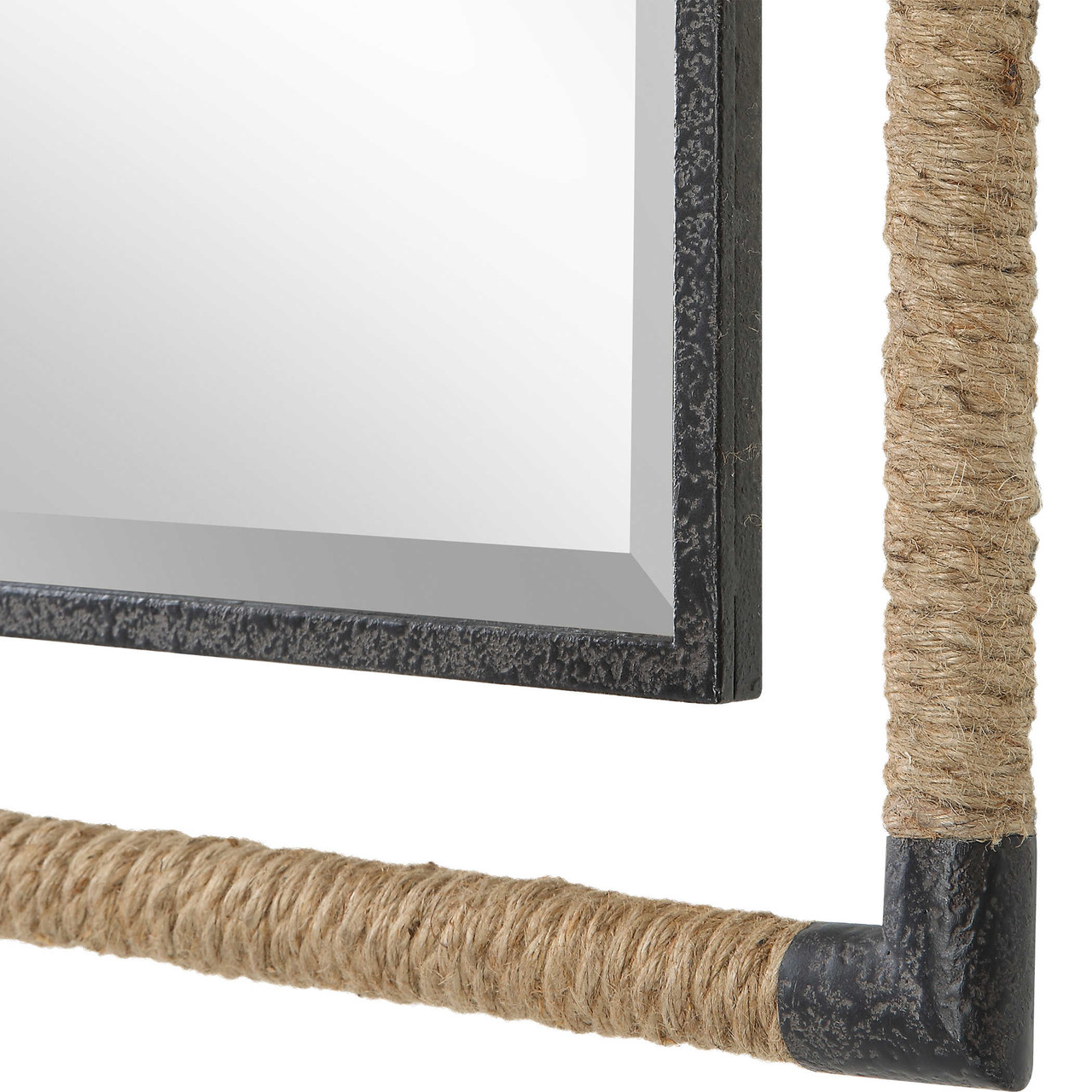 twine wrapped picture frame mirror