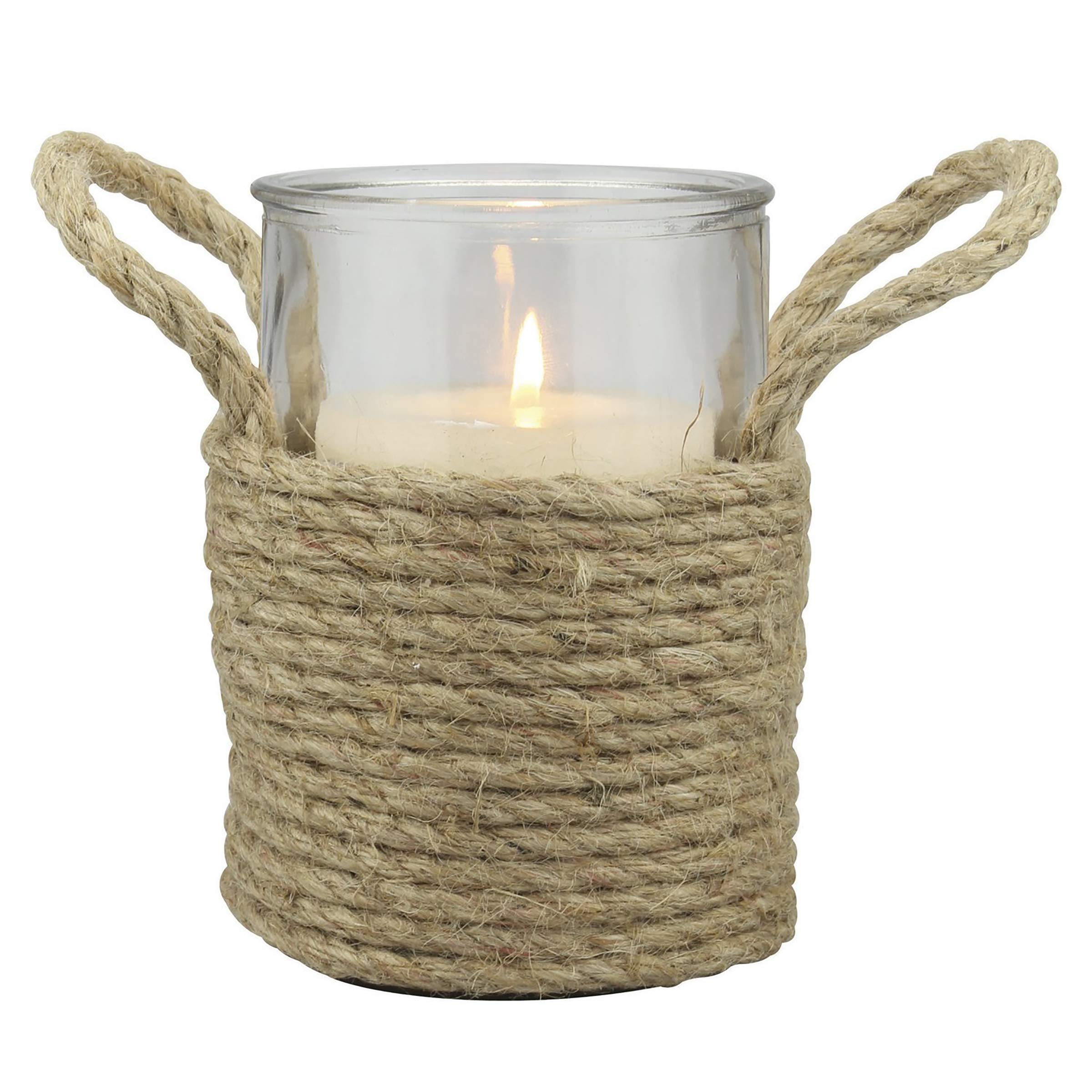 twine wrapped pillar candle holder
