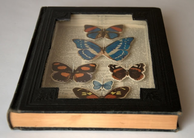 old book shadow box