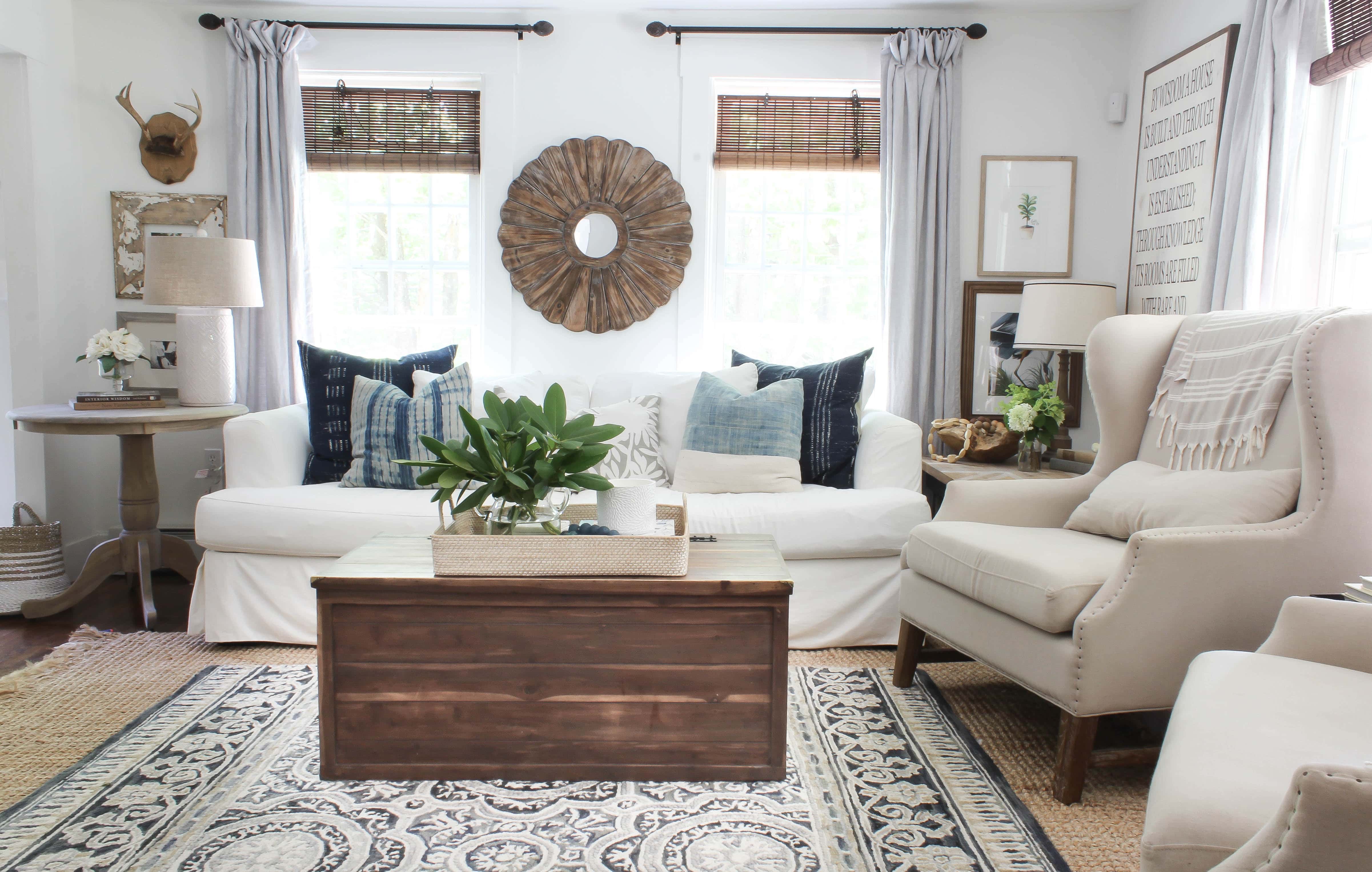 trunk style coffee table living room