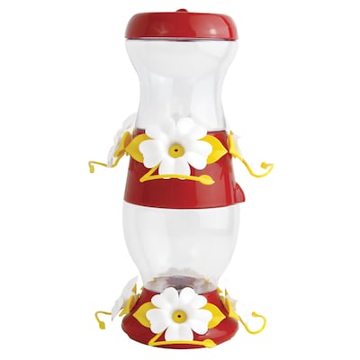double plastic bottle bird feeder connected