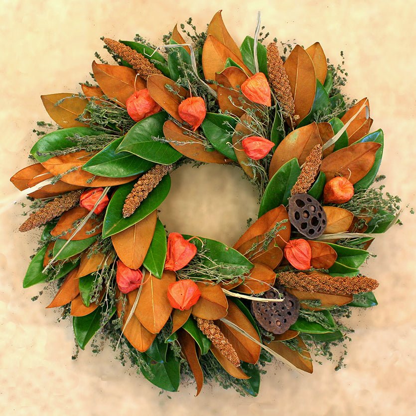 lantern fall wreath