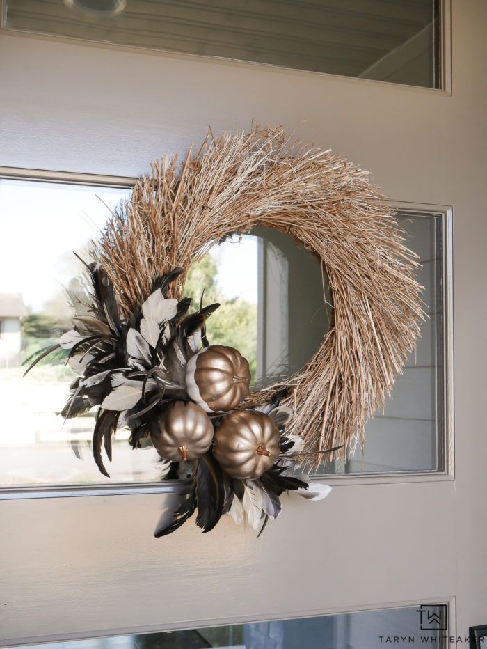 feather fall wreath