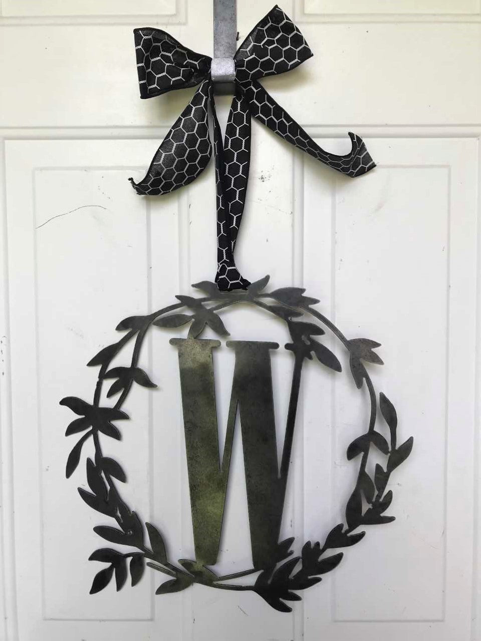 monogram fall wreath