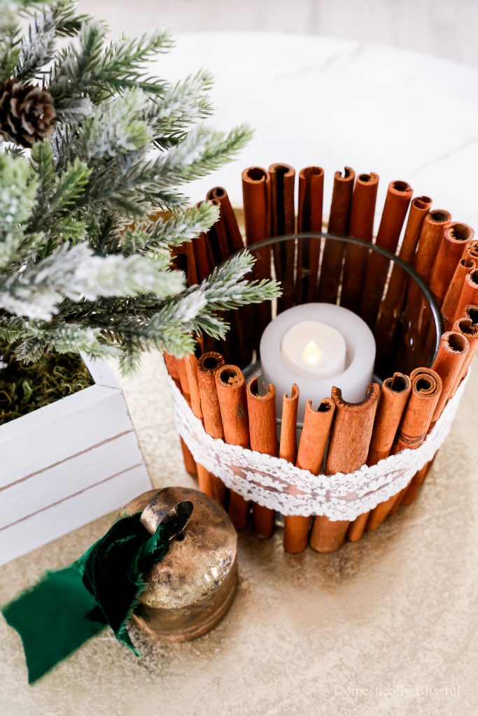 cinnamon stick candle holder