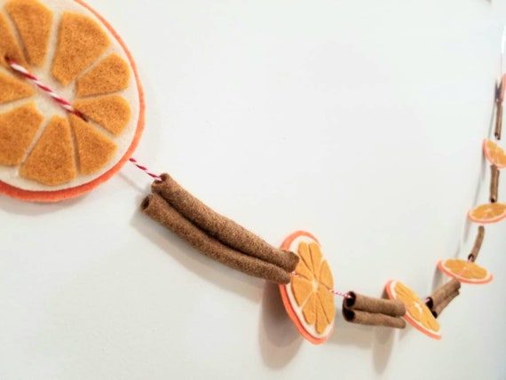 cinnamon stick garland on mantel