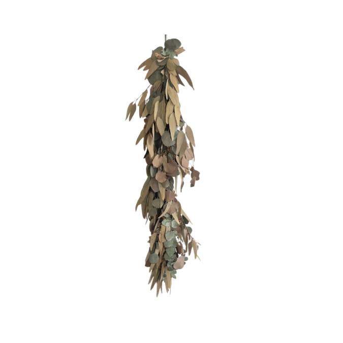 preserved eucalyptus and leaf garland