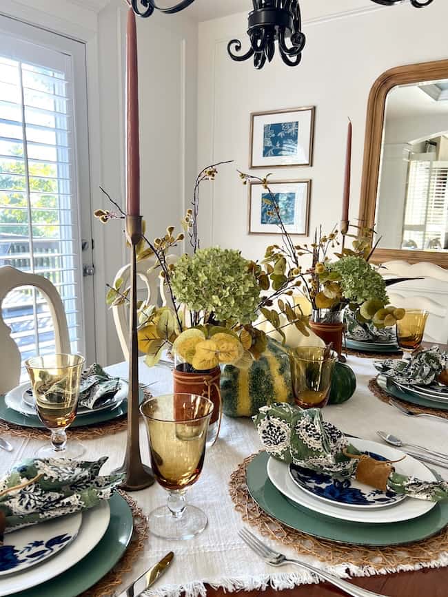 floral napkin rings thanksgiving table