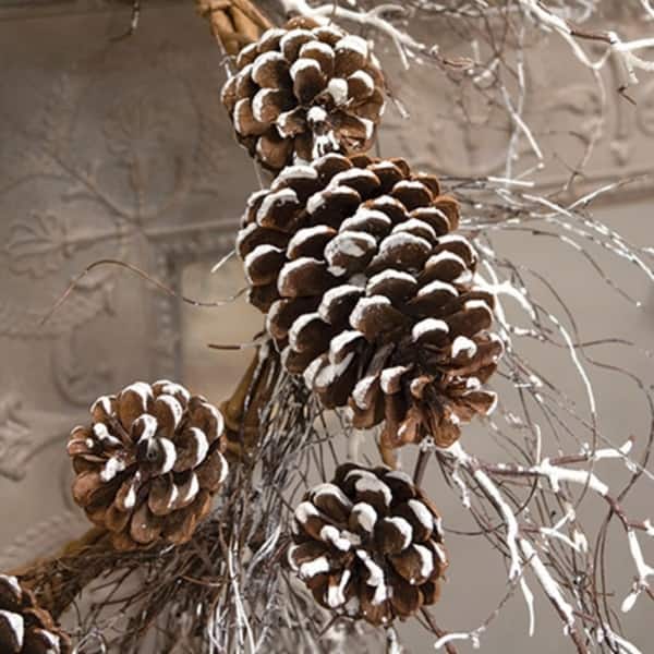 rustic twig and pinecone wreath