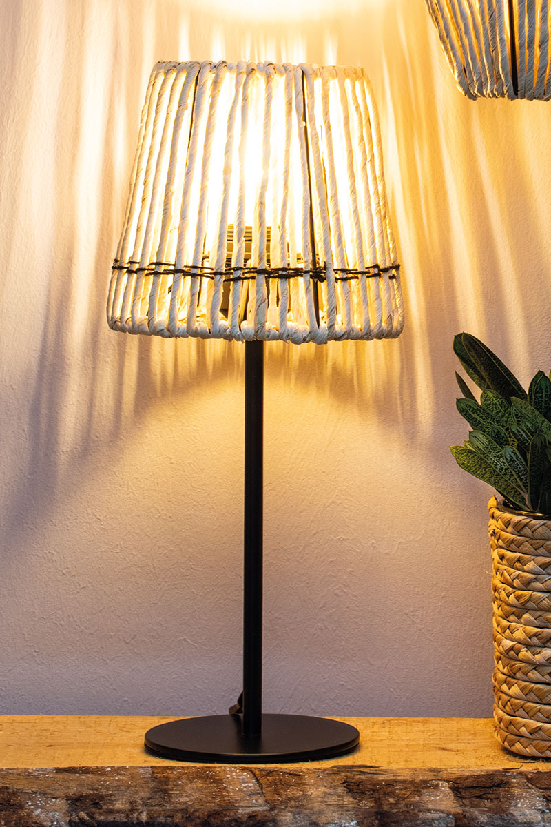 corn husk lantern cover glowing at night