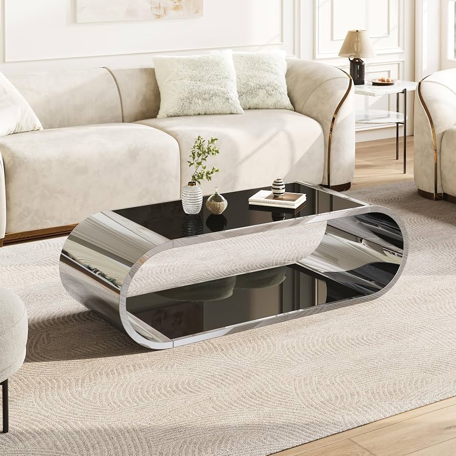 metallic accents on fall coffee table