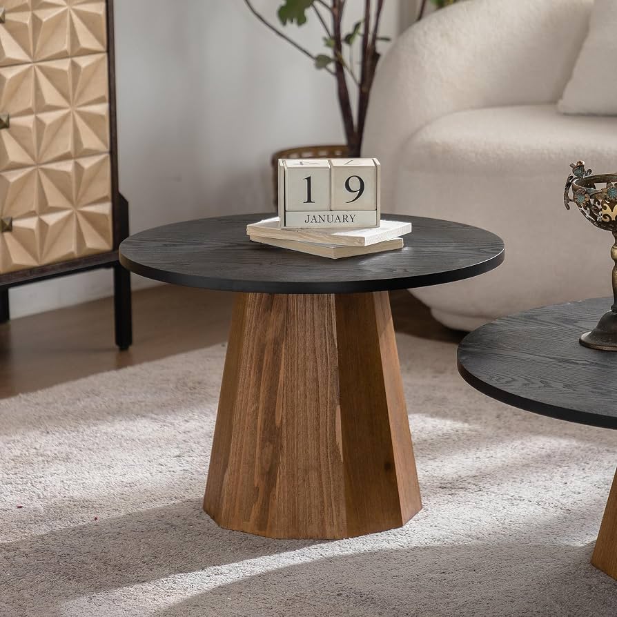 miniature tree on fall coffee table