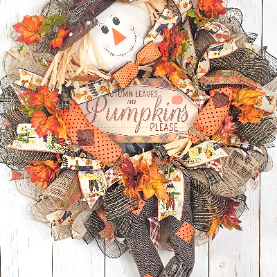 scarecrow wreath front door