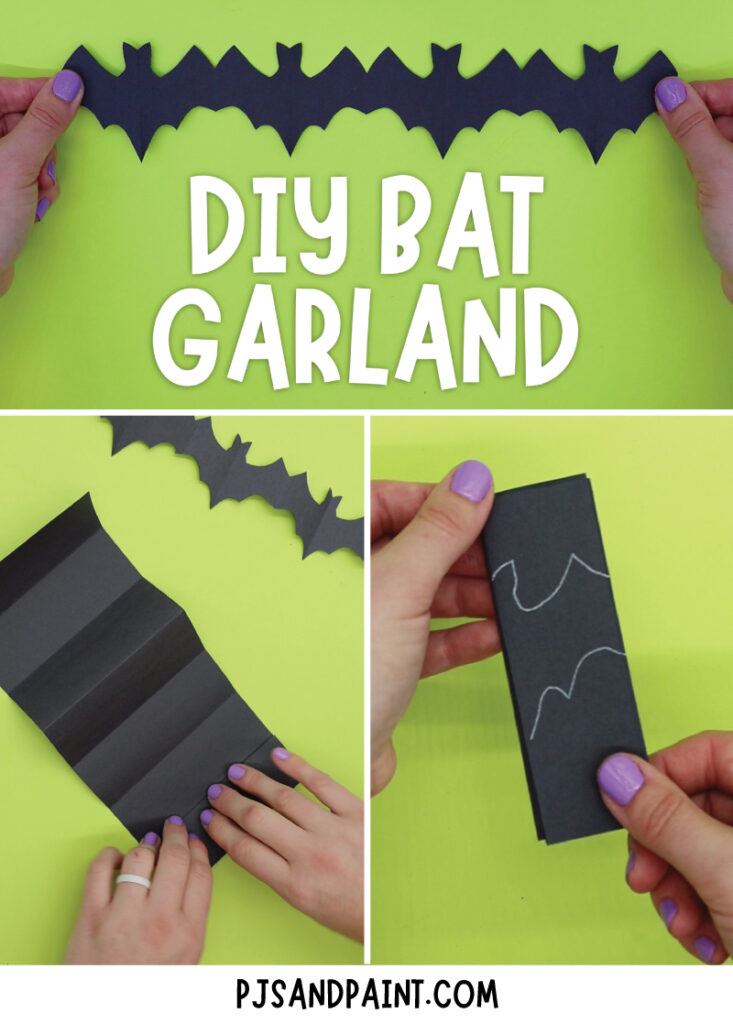 bat garland halloween decor