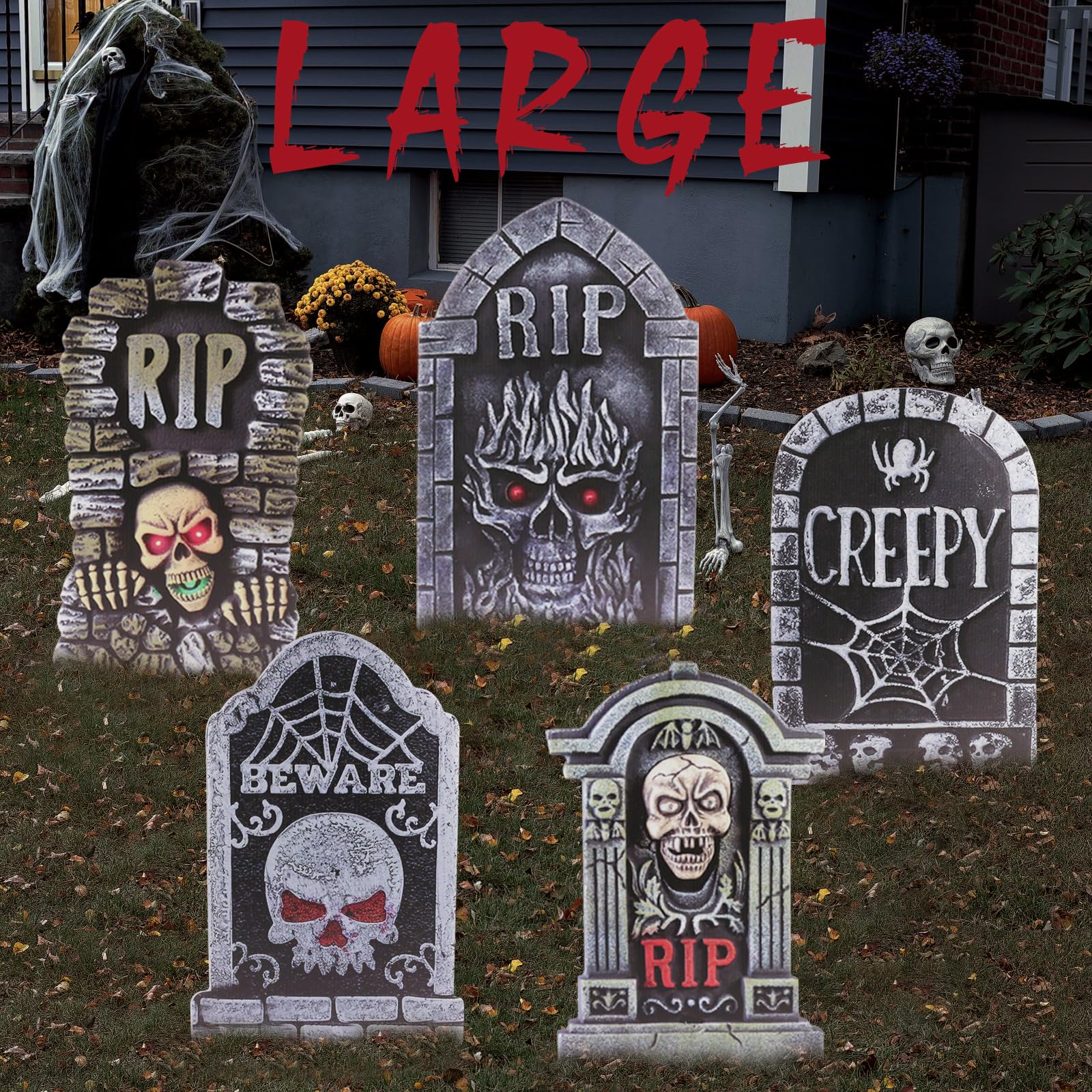 tombstone sign halloween porch