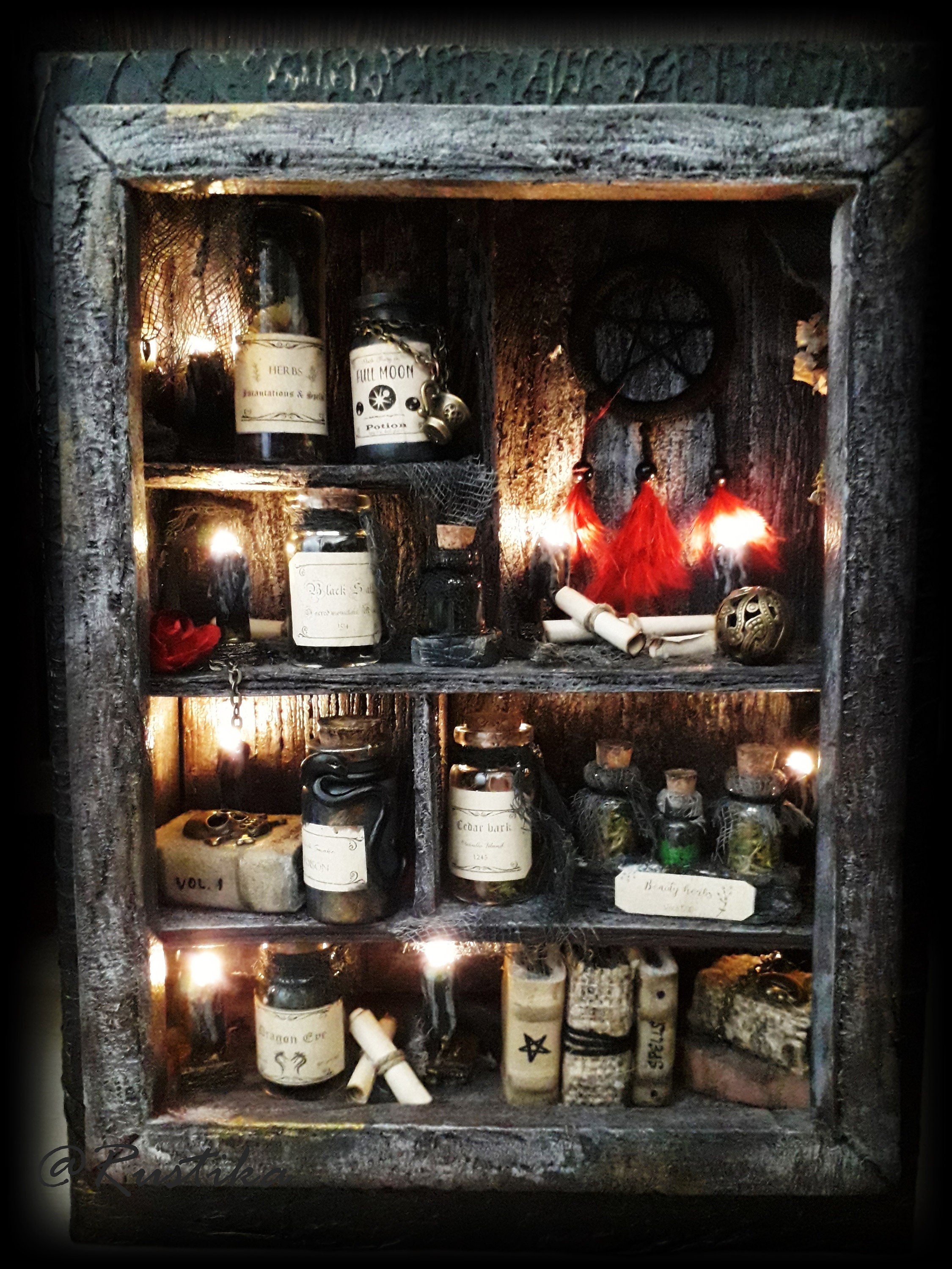potion jar halloween shelf