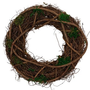 gourd with moss and twigs centerpiece