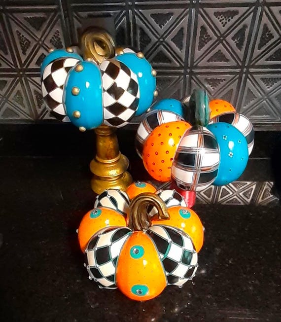 dyed colorful gourds centerpiece fall table