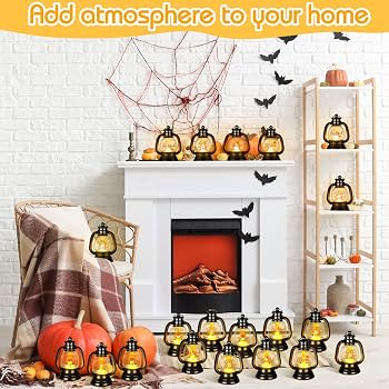 small lantern display autumn table